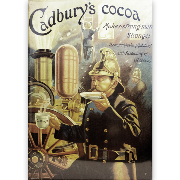Cadbury's Cocoa Vintage British Advertising Tin Sign