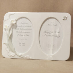 25th Anniversary Double Porcelain Frame