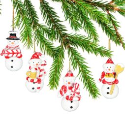 Snowmen with Candies Ornaments