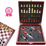 Chess set/ 5 pc wine tool set 8"x 8"x 2" (19+) $0.00